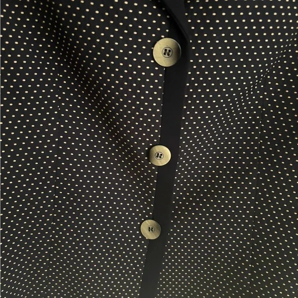 KASPER BLACK & BONE POLKA DOT JACQUARD TEXTURED THREE BUTTON JACKET. SZ 12 - Picture 4 of 11